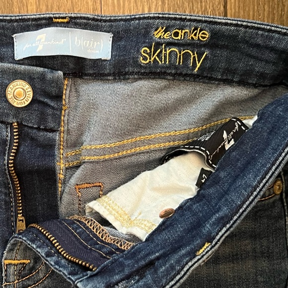 7 For All Mankind (b-air) The Ankle Skinny Jeans Size Women’s 24 - Picture 7 of 11